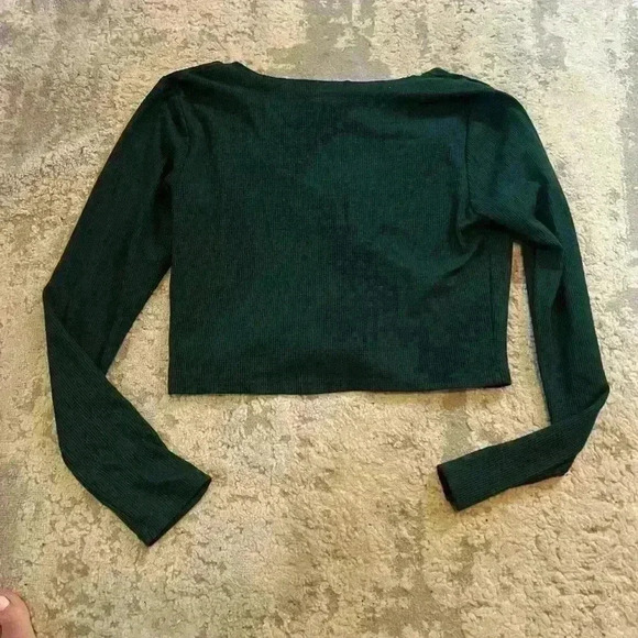 Green Wild Fable Crop Top Large - Picture 2 of 3